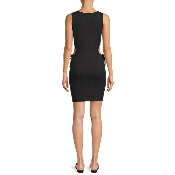 NWT Vero Moda Side Cut Out Mini Dress Sleeveless Womens Black Size Medium - Picture 2 of 8